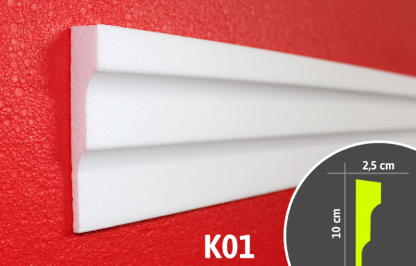 K01 kültéri, homlokzati díszléc XPS