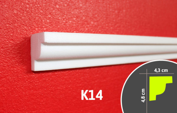 K14 kültéri, homlokzati díszléc XPS