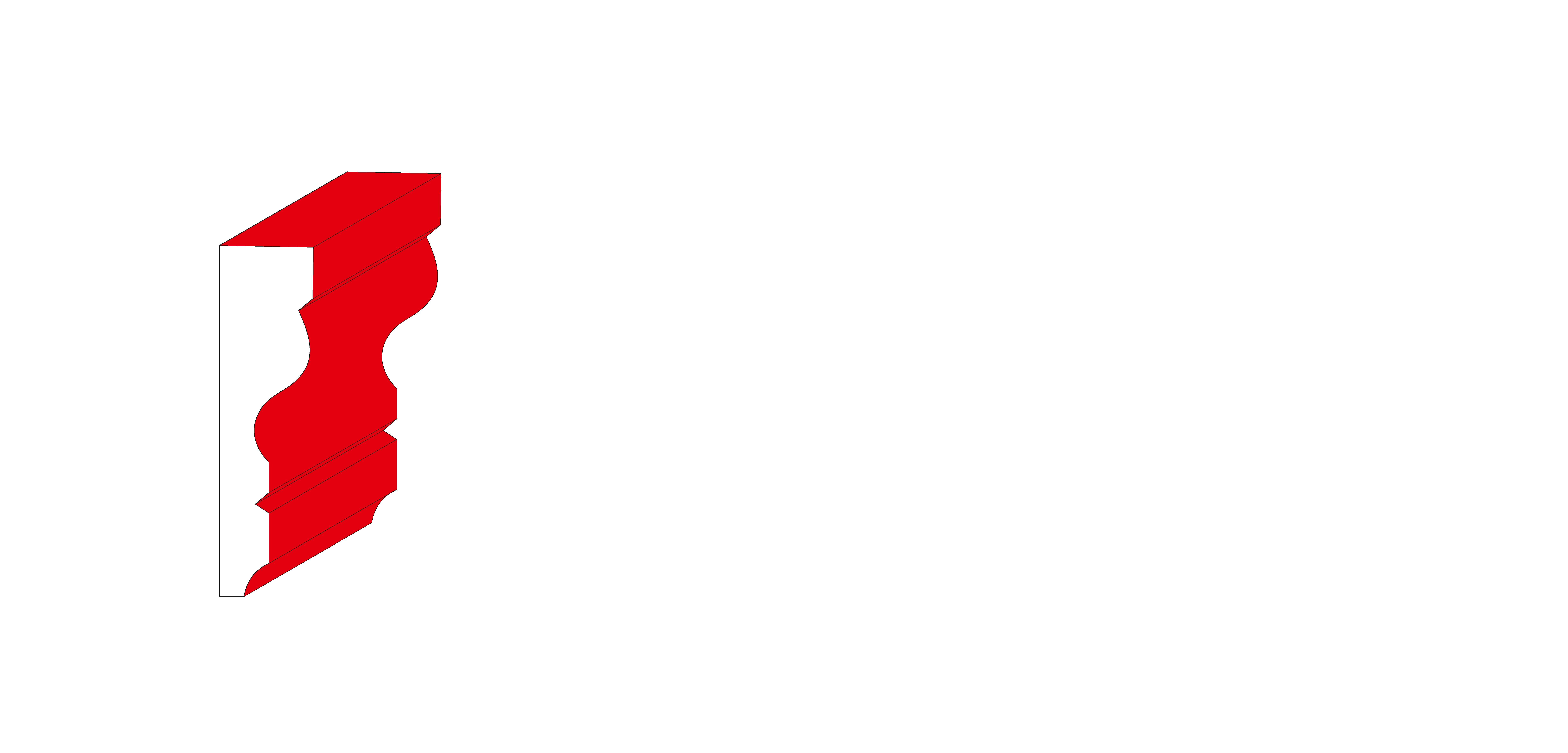 K07 felületkezelt, kérgesített XPS kültéri díszléc