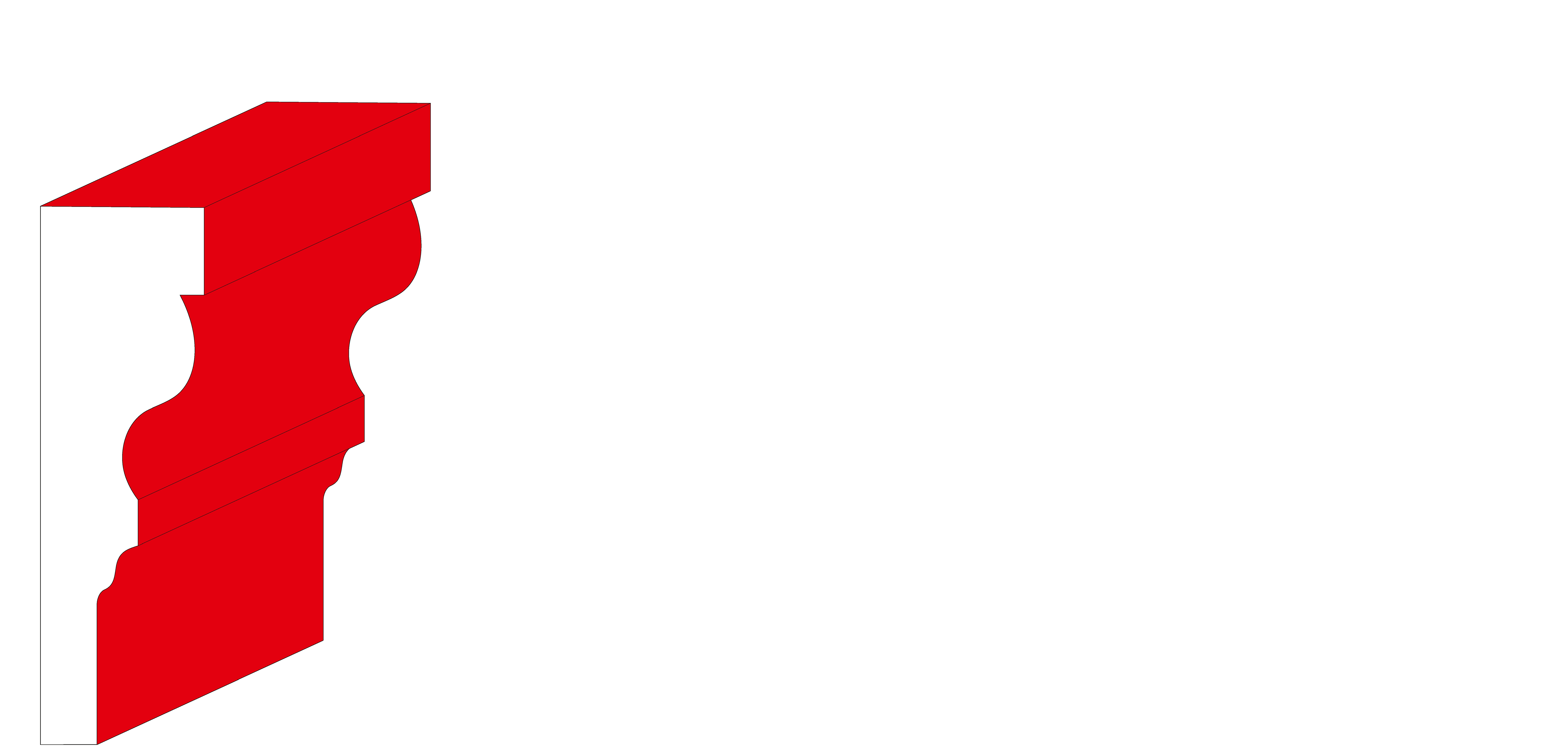 K02 felületkezelt, kérgesített XPS kültéri díszléc