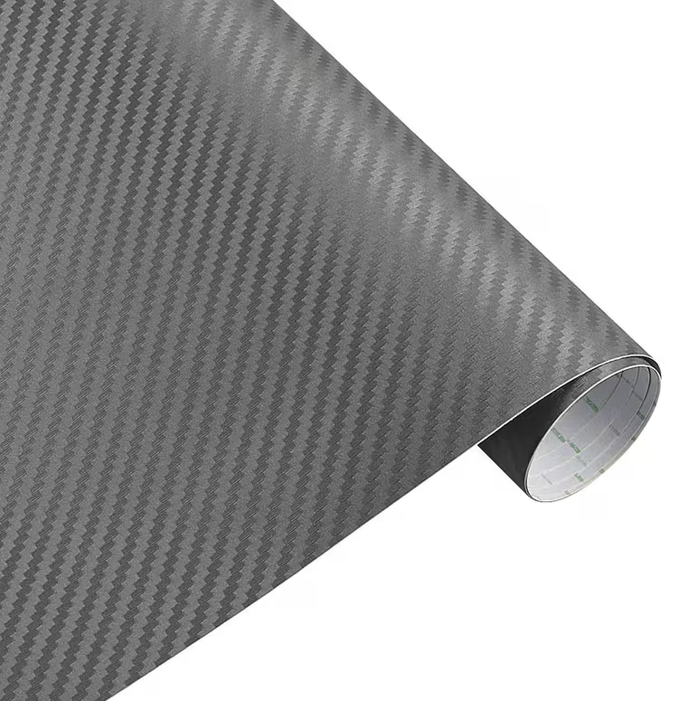 Szürke 3D Carbon-szénszálas öntapadós fólia 30*127cm